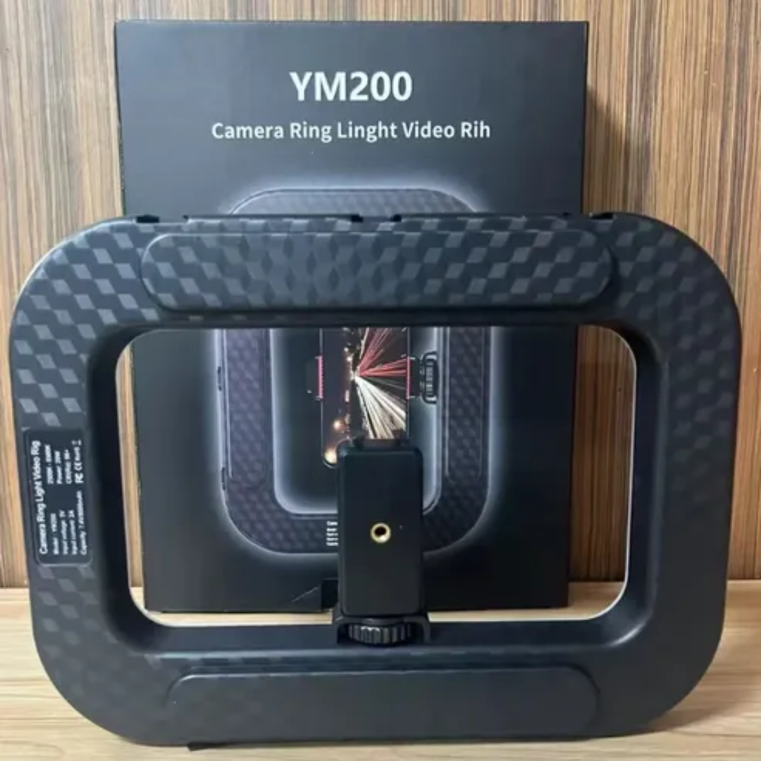 Anillo de luz LED cuadrado con atenuación de tres colores